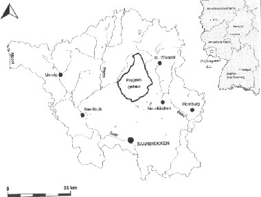 Übersichtskarte Saarland